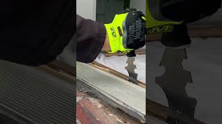 Part 2 - How to repair rotten door jam and threshold for a watertight seal 🚪  #handyman #shorts