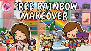 MAKING A FREE 🌈 RAINBOW 🌈 HOME in 2023 in Toca Life World I Toca Boca House Ideas Free | TOCA GIRLZ