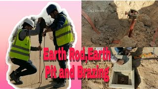 #Earthing /Copper rod fixing for earth|Earth pit installing and brazing