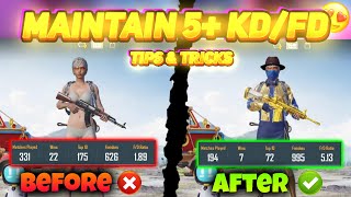 HOW TO INCREASE KD/FD IN BGMI/PUBG MOBILE TIPS & TRICKS