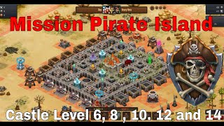 Throne Rush Pirates : Castle Level 6, 8 ,10,12 and 14