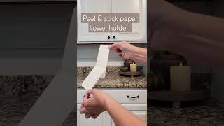 Amazon find! peel and stick paper towel holder #diy #homehacks #kitchen