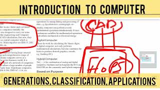 Introduction to Computer/ Generations, classification and applications of computer/ #jkssb .