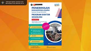 Penerimaan Mahasiswa Baru Semester Genap 2022/2023 Program Doktor Sosiologi Gelombang II