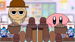 Kirby VS Tunner Incredibox Sprunki | Chocolate Dessert Race! | Mukbang Animation