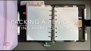 Packing a Pen Case - Testing Markers & Pens