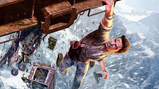 Uncharted 2: Among Thieves - Amazing Train Crash Scene [PS5 4K]