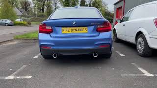 BMW M235i F22 - MUFFLER BACKBOX DELETE EXHAUST -  PIPE DYNAMICS - POPS