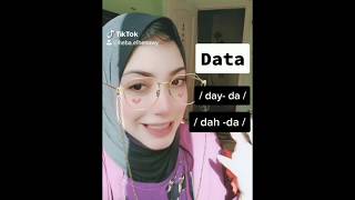 ازاي تنطق كلمه #Data بالانجليزي - How to pronounce Data