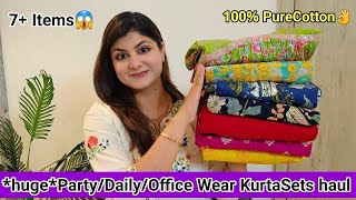 *huge*Party/Daily/Office Wear KurtaSets From Amazon | SUMMER COTTON ANARKALI KURTI KURTA SET SUIT |