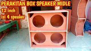 CARA MEMBUAT BOX SPEAKER MIDLE JOWO 12 INCH ISI 4 SPEAKER