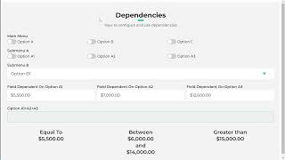 Configuring Fields Dependency in the Calculated Fields Form plugin