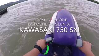 Jet ski Kawasaki 750 sxi Rhone Gopro - La roche de glun 07