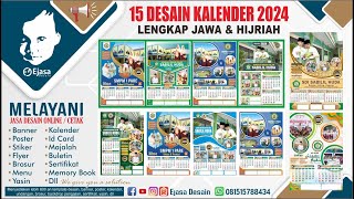 14 Desain Kalender 2024 Lengkap Jawa dan Hijriyah