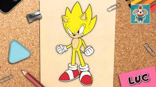 How to draw Super Sonic | Sonic the Hedgehog 3 | HVORDAN TEGNE | Step by Step