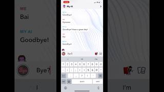 I tried get my #snapchatai ￼to stop responding to me
