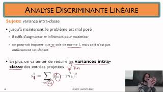 Apprentissage automatique [4.3] : Classification linéaire - analyse discriminante linéaire