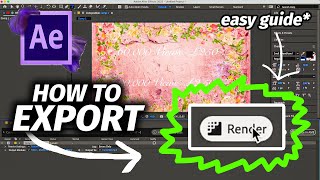 Export from Adobe After Effects 2023