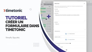 Comment créer un formulaire dans TimeTonic