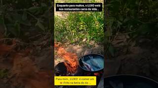 Fazendo um peixe frito na beira do rio.. #pescaria #pesca #fishing #shortvideo