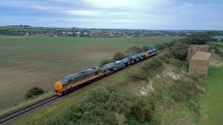 CLASS 37 Sandite - Rail Treatment Train. Buckton East Yorkshire. #djimini3pro #class37