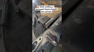 Toyota forklift Tilt Cylinder Repair. #welding #forklift #mechanic #diy #tech #toyotaforklift