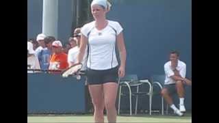 Kim Clijsters Final Grand Slam Appearance (US OPEN 2012 practice with Francesca Schiavone)