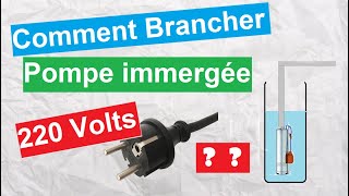 comment câbler une pompe immergée  220v avec condensateur pour puit/ طريقة توصيل مضخة غاطسة 220 فولت