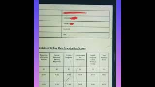 MY LAST YEAR  IBPS PO MAINS SCORECARD🤟🤟🤟🤟