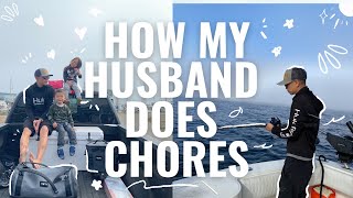 Husband takes over all CHORES for the day....see what happens