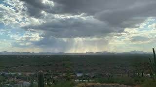 Time-lapse of Clouds and Sun Rays over Picture Rocks, Tucson, Arizona