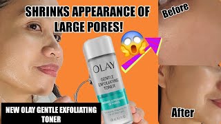 🟢 New Olay Gentle Exfoliating toner/How to shrink large pores/#skincareroutine /#olay