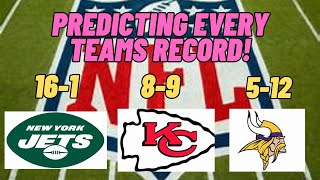 Predicting EVERY NFL Team's 2024 SEASON RECORD!