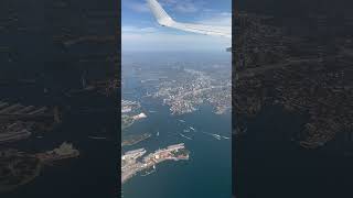 Flying over Sydney