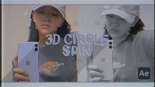 3d circle spin transition | after effects