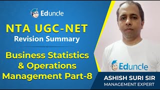 Revision Summary of Business Statistics & Operations Management | Part-8 | Management | NTA UGC-NET