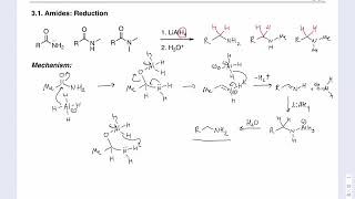 Lecture 25   Part 2 Reduction of Amides with LAH