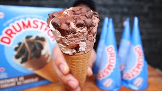 (ASMR) DRUMSTICK ICE CREAM CONES MUKBANG