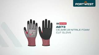 Portwest CS AHR18 Nitrile Foam Cut Glove (A673)