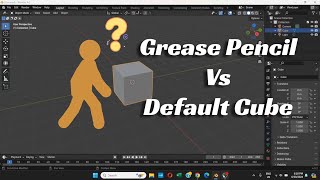 Grease Pencil Object Vs Default Cube 01: Grease Pencil Object tries to move Default Cube