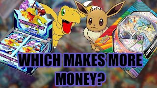 Unboxing and Pricing Digimon Dimensional Phase and Pokémon Eevee Evolutions