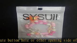 SYSUII Beaded Phone Lanyard Wrist Strap, Kawaii Smiley Face Colorful Rainbow Phone Chain Strap for