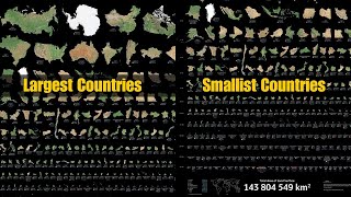 Top 50 Largest Countries in the World by Land Area | Size Comparison 2024