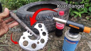 Membuat Kapak Kuat Dan Tajam Dari Sebuah Geer Motor.