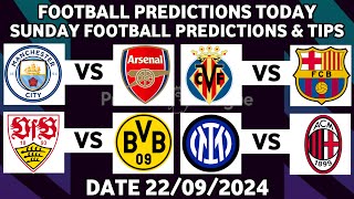 FOOTBALL PREDICTIONS TODAY 22/09/2024|SOCCER PREDICTIONS BETTING TIPS,#betting@sports betting tips