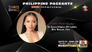 Miss Universe Philippines Quezon City 2024 Camille Isabel Lagmay - Live Interview