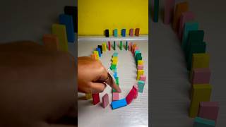 🌈🎉Amazing colourful domino bricks falling reverse satisifying video,reverse dominoes #asmr #domino