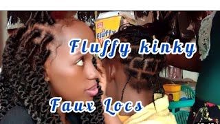 Fluffy Kinky faux locs Fixing from the scalp|Fluffy Kinky Tutorial