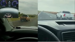 Amarok V6 dando pau em Hilux /Hilux tomando pau da Amarok V6