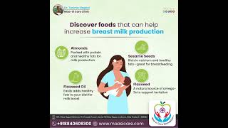 Foods which helps in breast milk production